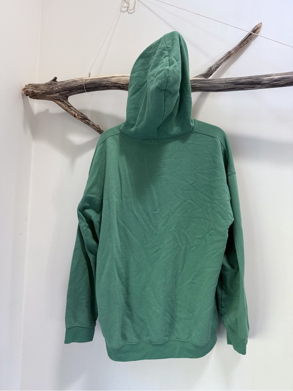 Boohoo | Oversized Green Hoodie Women’s Medium Heart West Coast California GUC - Picture 5 of 8